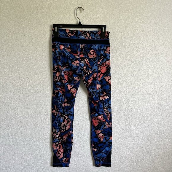 Lululemon Size 4 Inspire Tight II Paint Storm Harbor Blue Multi  Active Leggings - Picture 7 of 12